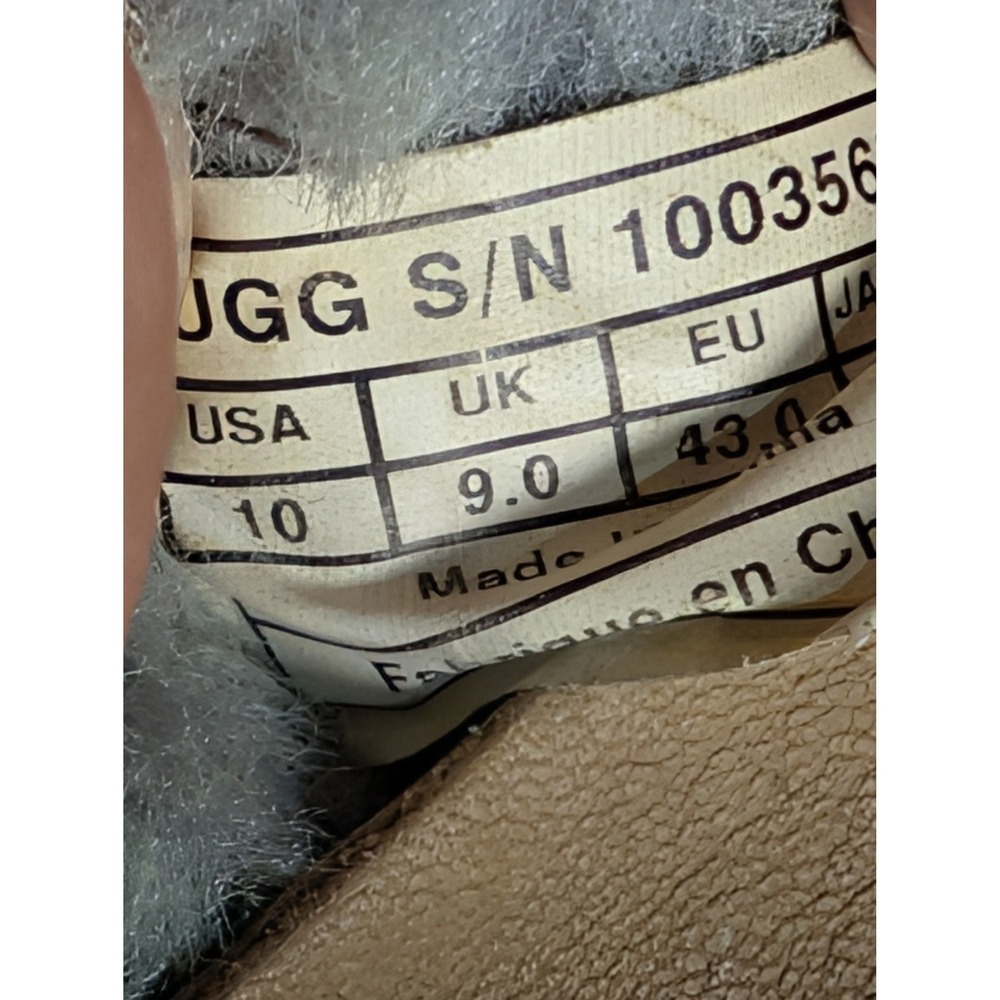 UGG Ascot Camo Calf Hair Moccasin Slippers Mens 10 Grey Brown 1003568 Loafers - Picture 3 of 4